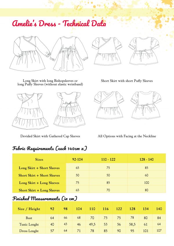 Amelie's Dress - Technical Data